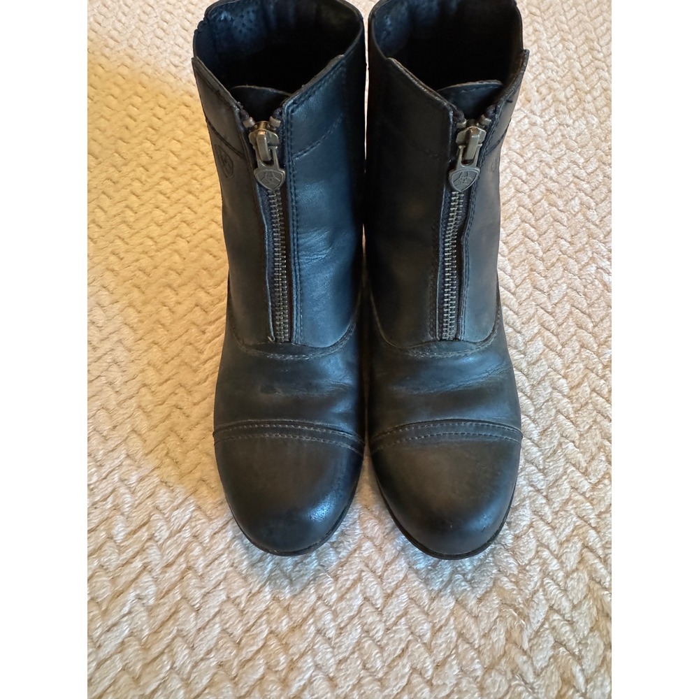 Ariat Heritage IV Zip Paddock Boots Black Leather Riding Equestrian US 3
